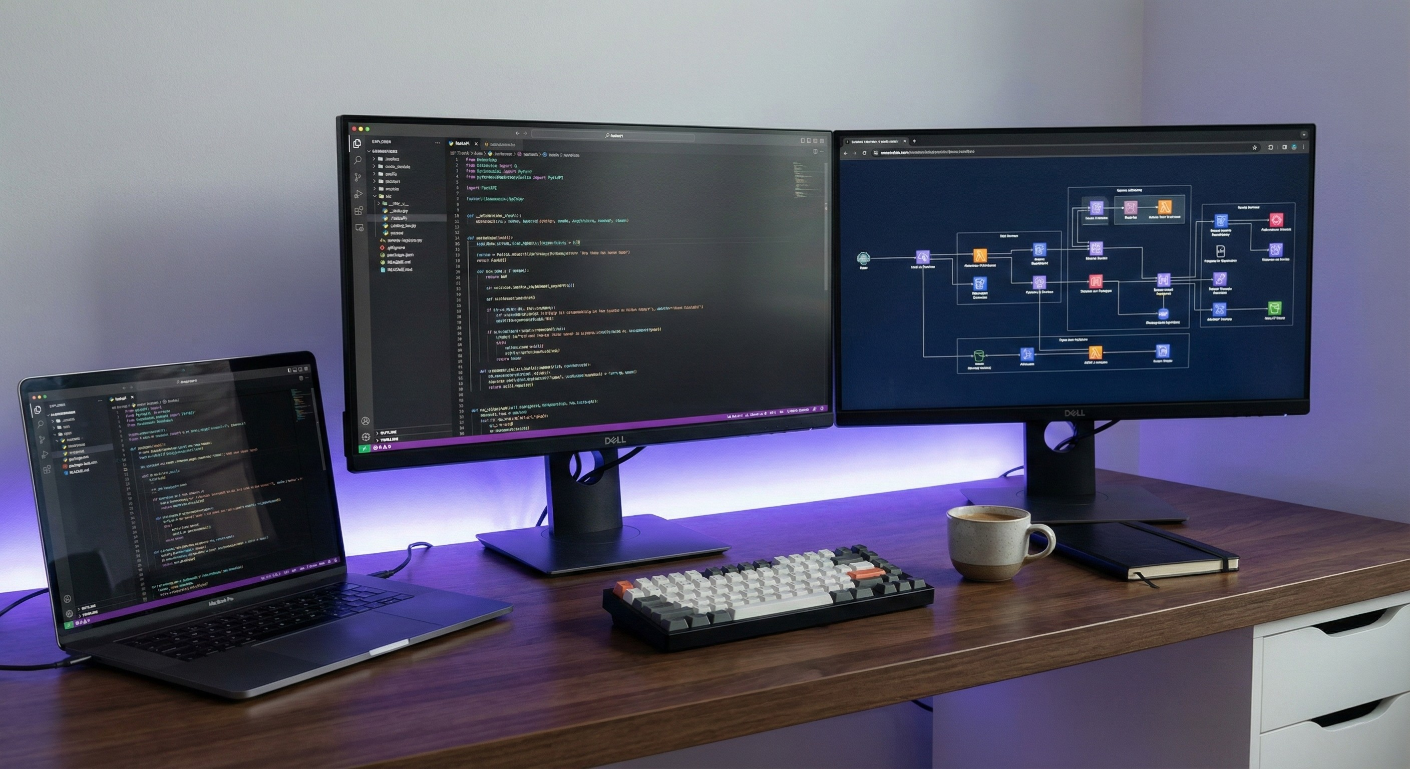 Το περιβάλλον εργασίας ενός AI Engineer με κώδικα και διαγράμματα